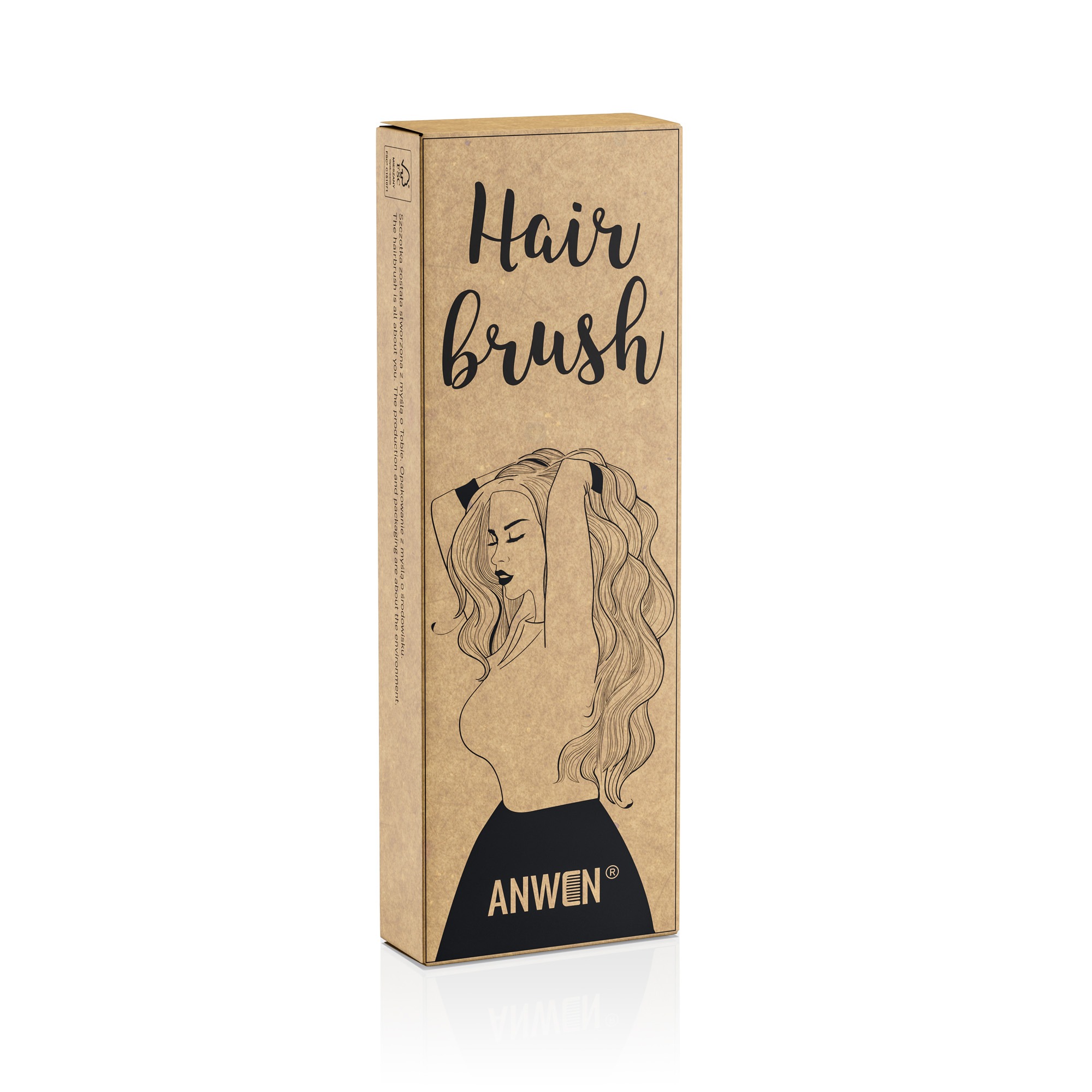 Anwen – drewniana szczotka do włosów