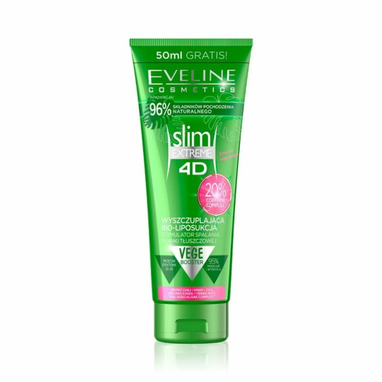 Eveline Cosmetics – SLIM EXTREME 4D – Wyszczuplająca bio-liposukcja z 20% kompleksem z kofeiną, 250 ml