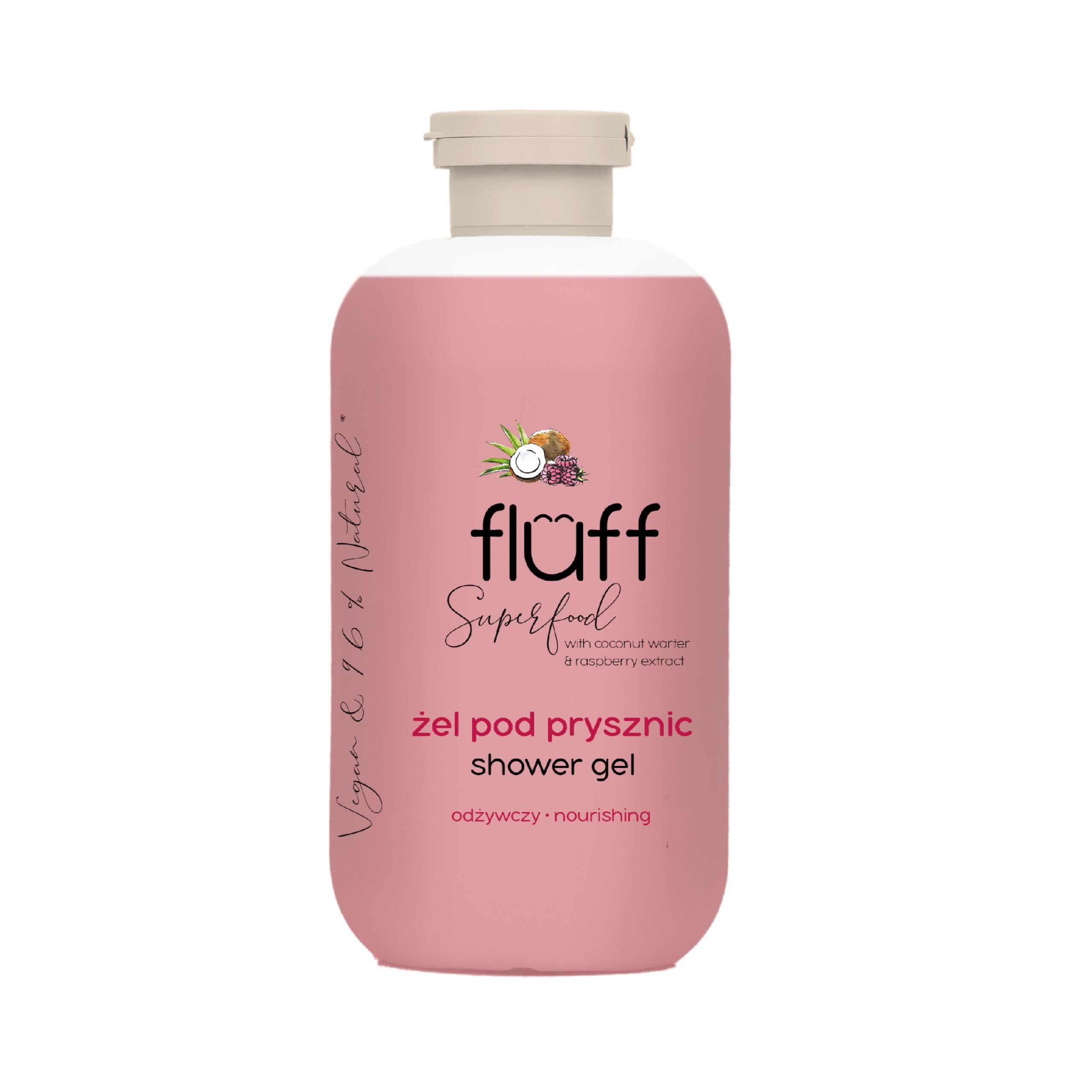 Fluff Żel pod prysznic kokos i malina 500 ml