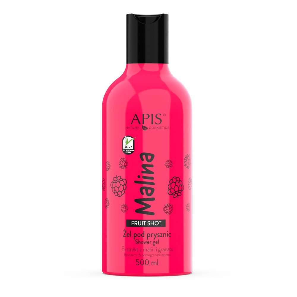 APIS – FRUIT SHOT – Malinowy żel pod prysznic, 500 ml (7300)